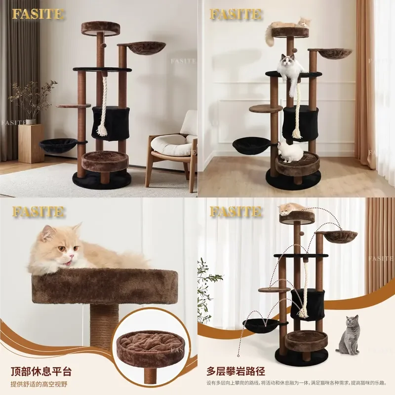 For Cat Climbing Frame Large Oversized Toy Jumping Platform Nest Tree Furniture Wholesale
