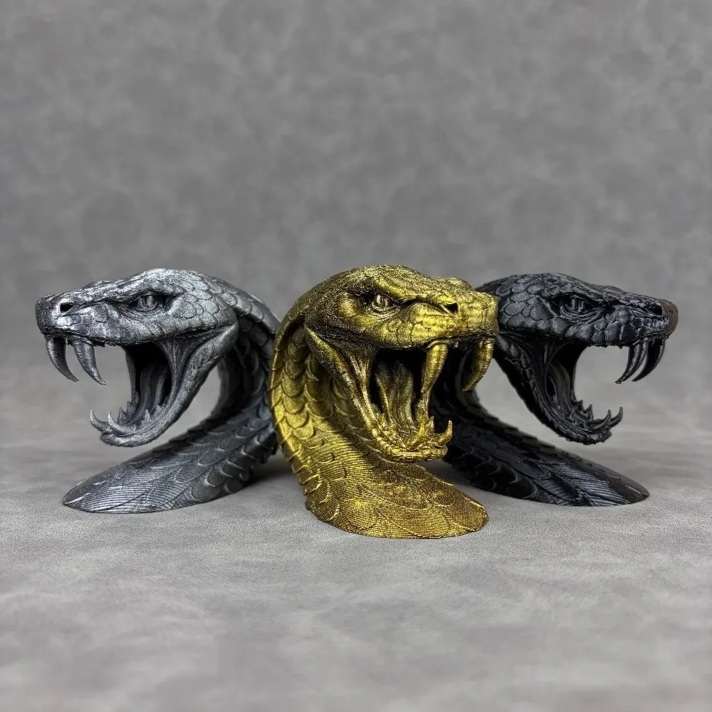 Funny Snakehead Ornaments Decorations Creative 3D Printing Ornaments Multi-functional Halloween Desktop Accessory