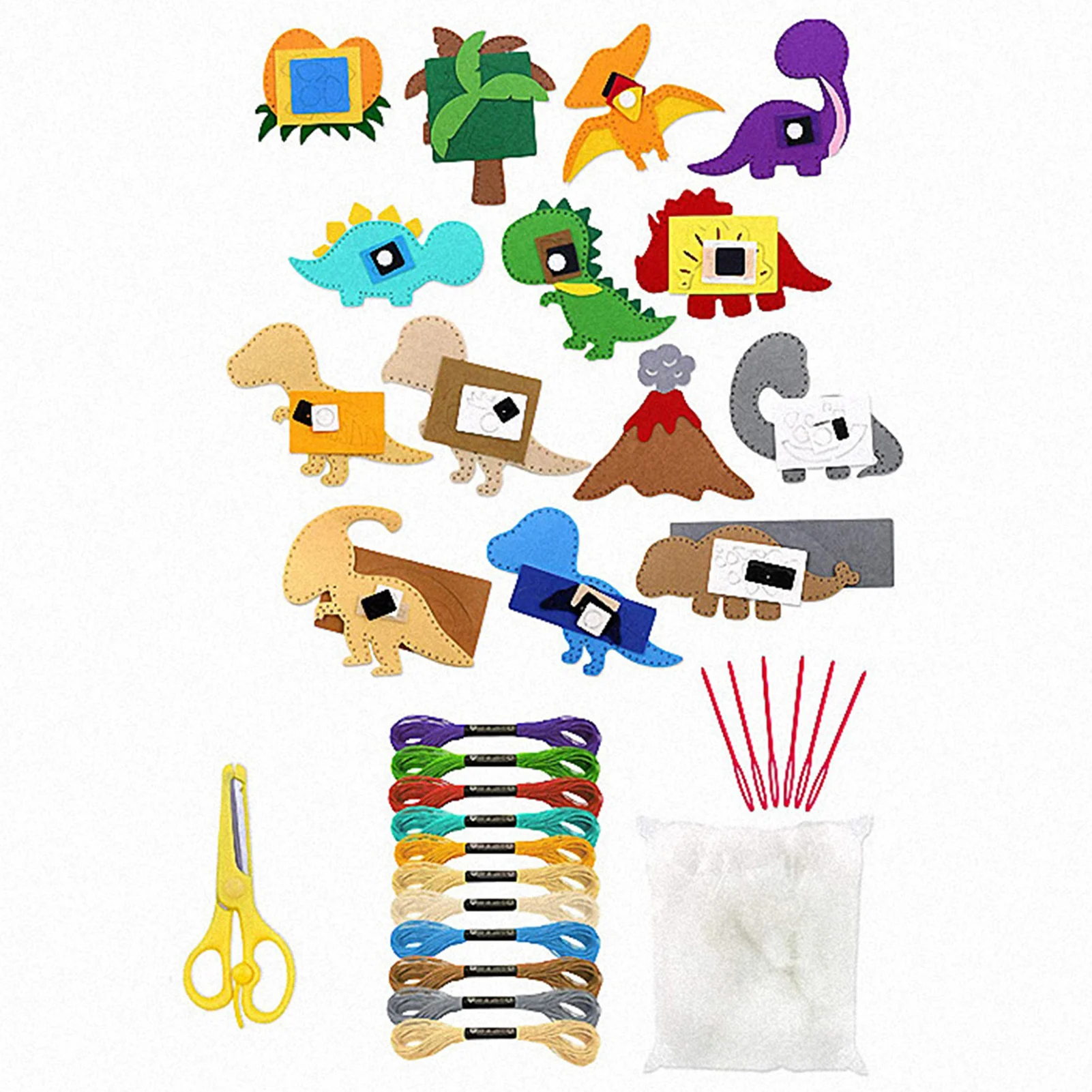 Kit de manualidades de costura para niños, animales de fieltro, regalos de cumpleaños, juguetes educativos, juego de animales de peluche, Kits de bricolaje para niñas y niños