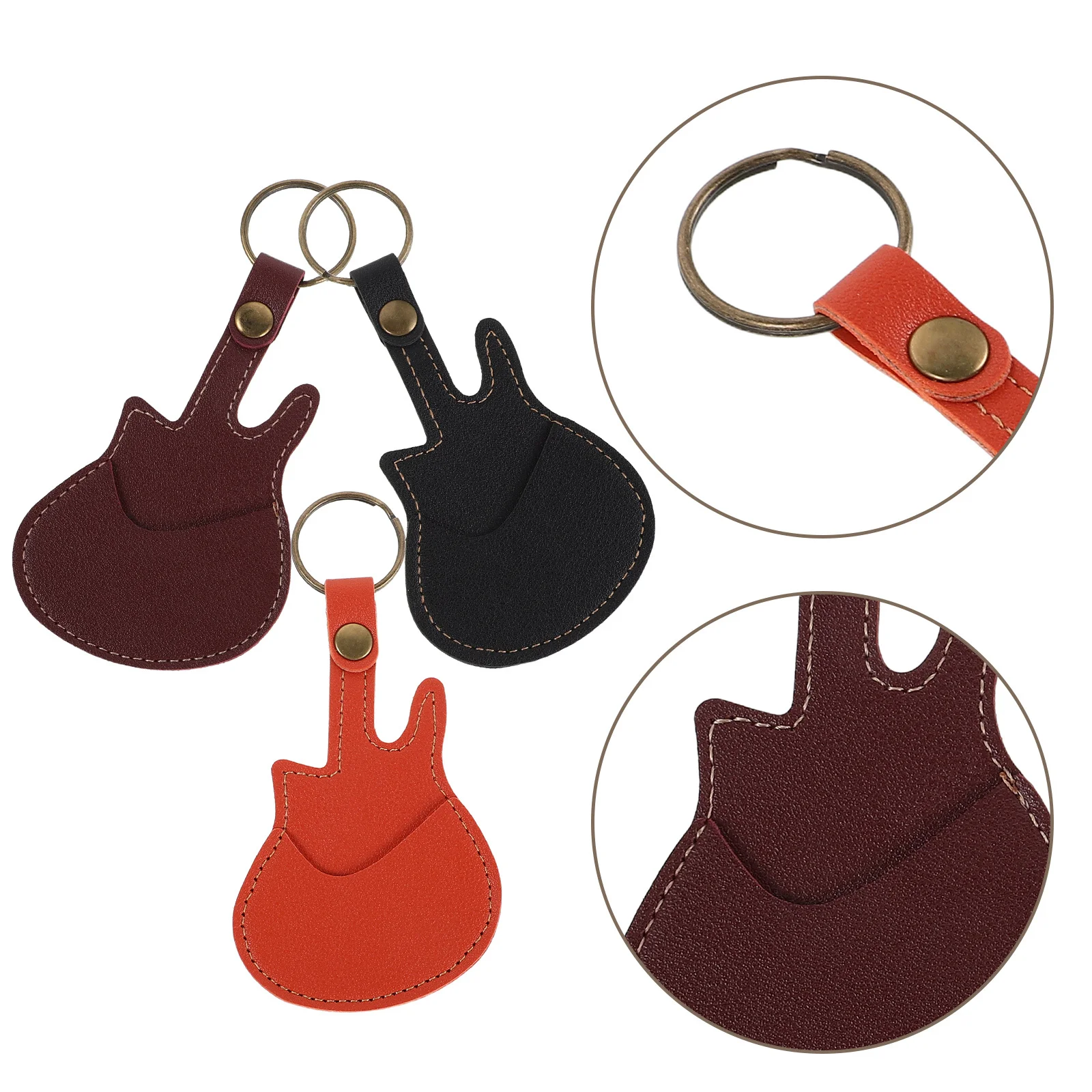 

3Pcs Guitar Picks Holder Portable Pick Pick Holder for Guitarists Easy Access Plectrum Case Stylish Functional Design Compact