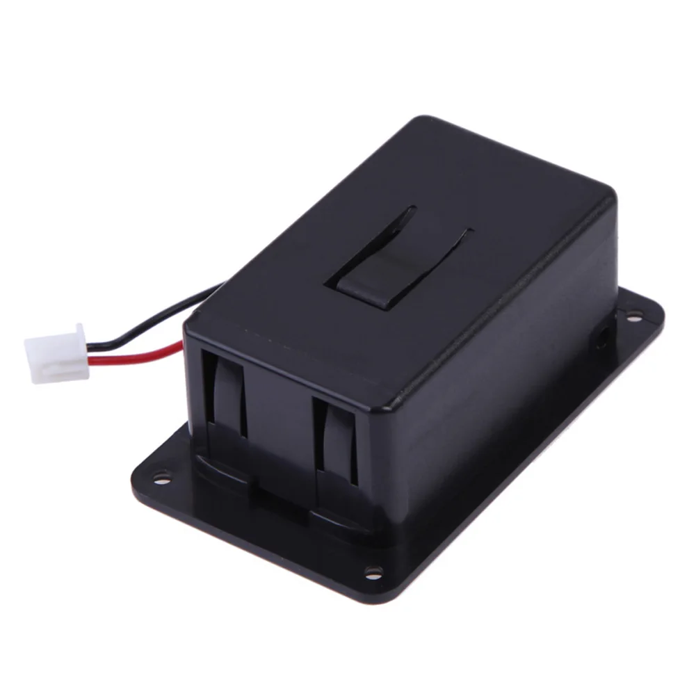 9V Guitar Pickup Battery Holder Case with Cable Battery Box Case Cover Holders Guitar Bass Accessories Replacement Parts Black