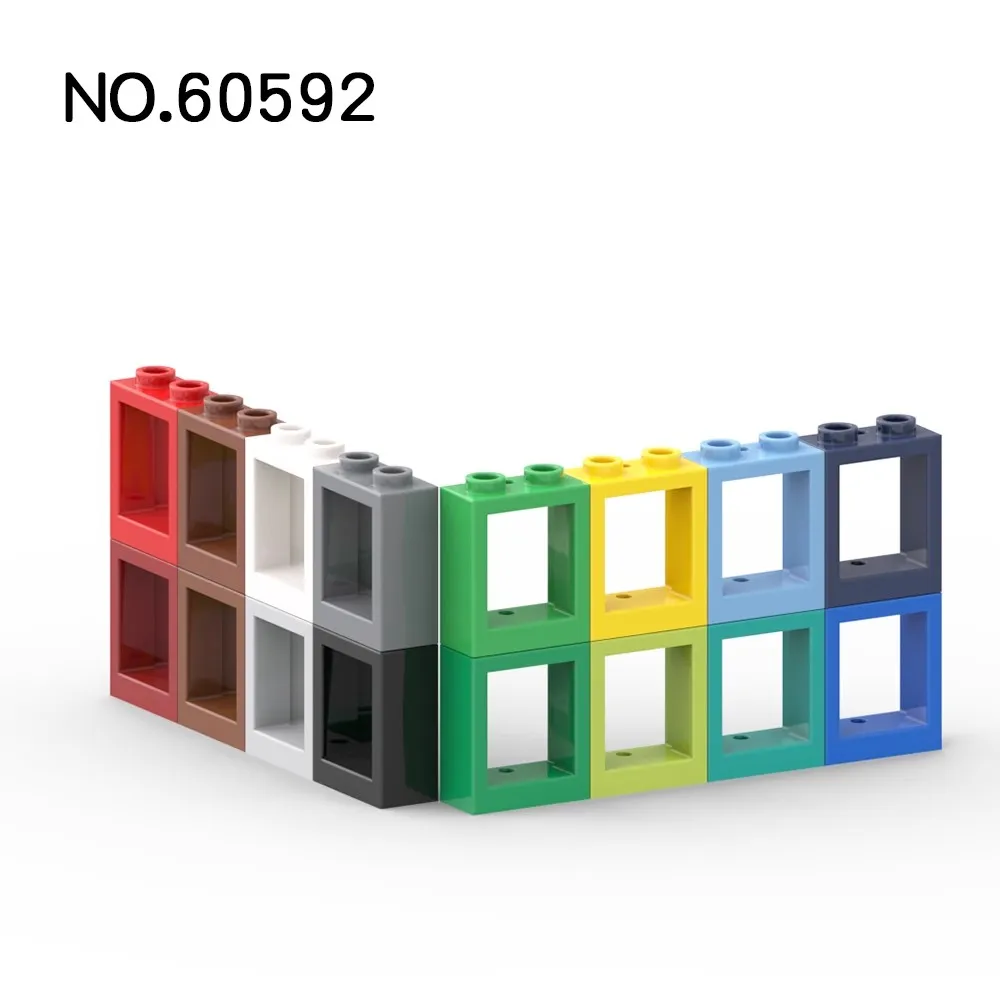 20pcsMOC Parts 60592 79128 Window 1 x 2 x 2 Flat Front Compatible Bricks DIY Building Blocks Particle Kid Puzzle Brain Toy Gift