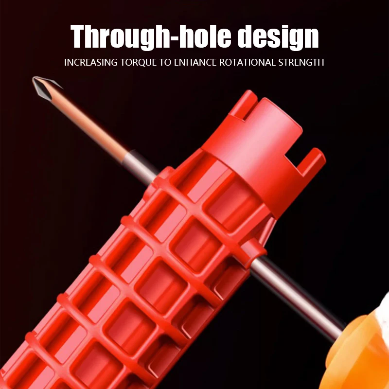 8-in-1 multifunctional faucet loosener wrench repair tool anti slip image 5