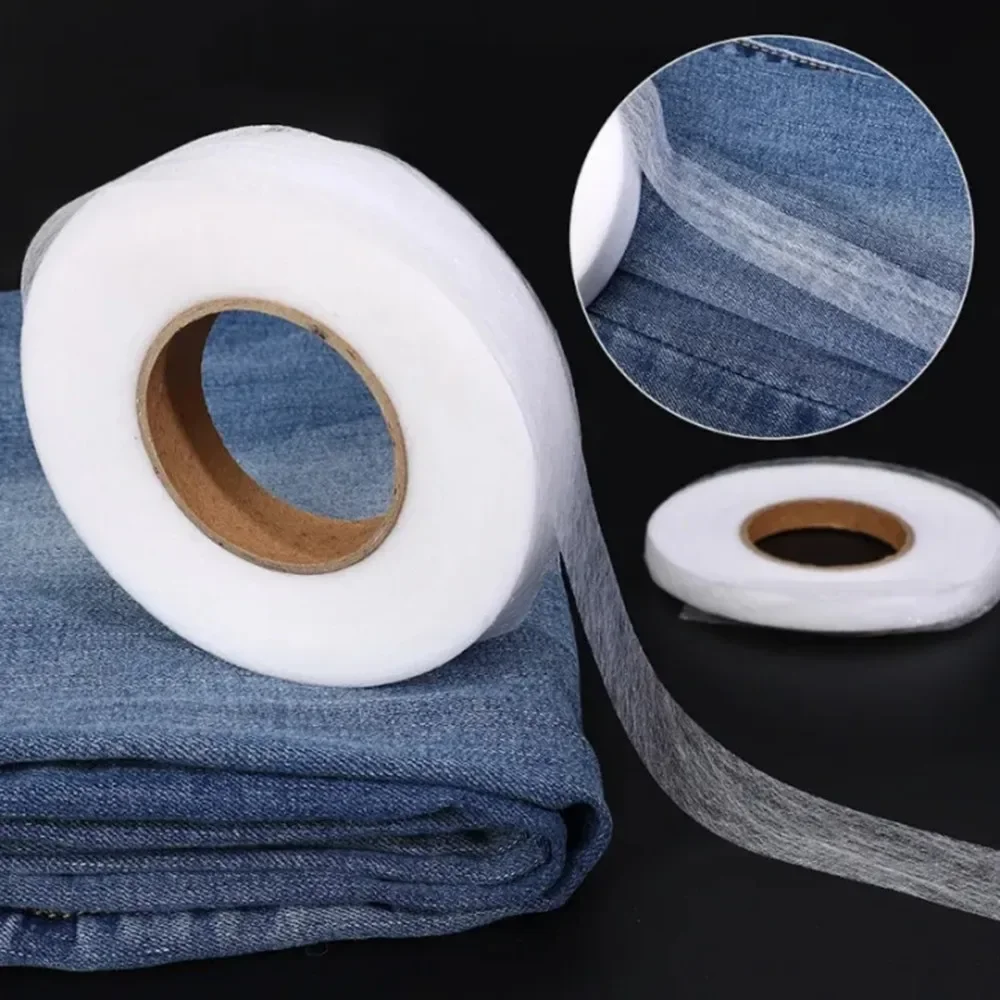50M Double-sided Non-woven Adhesive Fabric Fusible Interlining Sewing Tools for Clothes Pants Dresses DIY Clothing Sewing