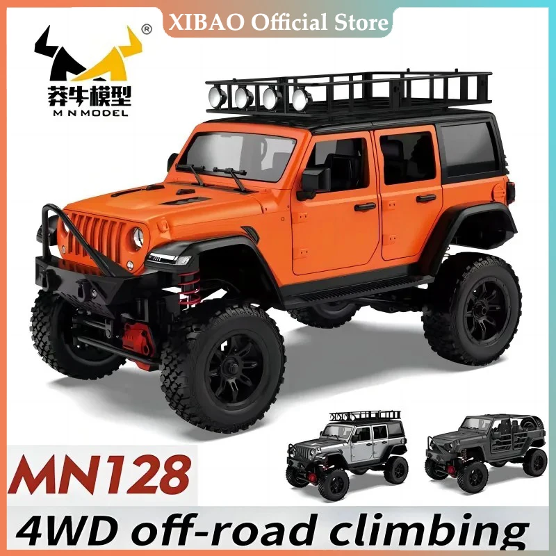 

RC Crawler 4x4 Car MN128 2.4G Climbing Buggy Professional with LED Light Full Scale Remote Control Cars Toys for Boys Gift