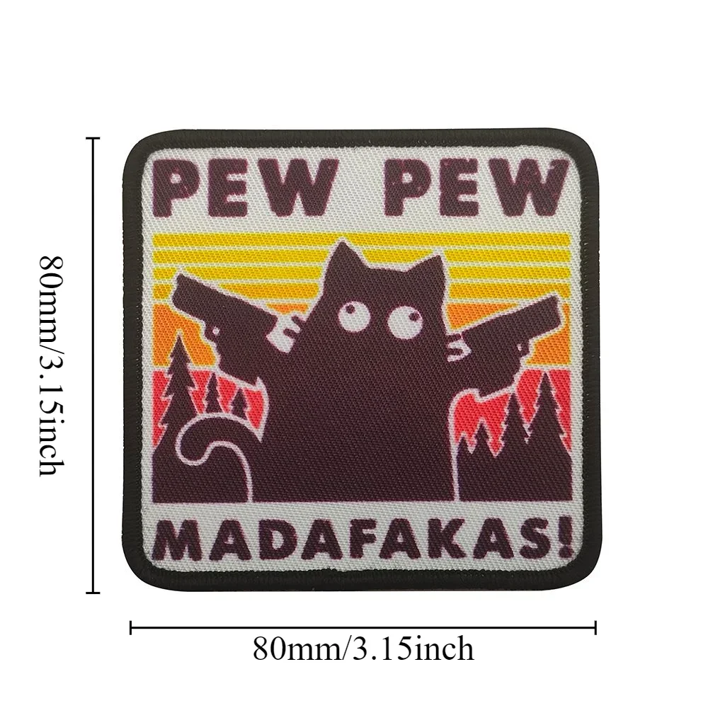 Cartoon Cat Anime Patch Haft na odzieży punkowej Naszywki na rzepy Plecak Sprzęt taktyczny Śmieszne naszywki Naklejki