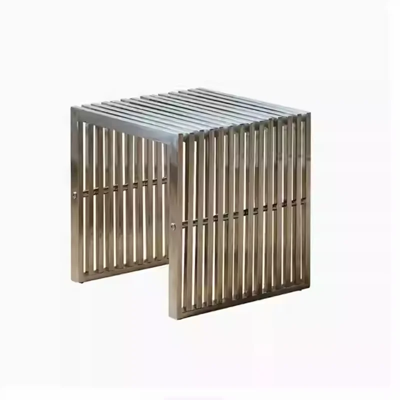 

Bench Stainless Steel Low Stool Household Simple Living Room Shoe Furniture，Shoe change stool，Shoe change stool