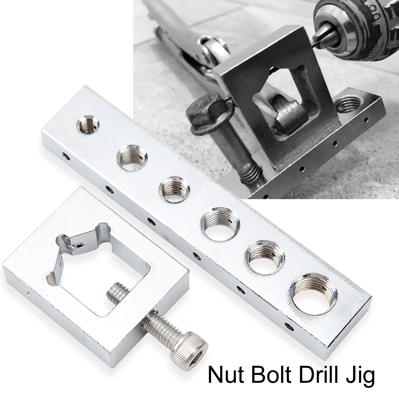 Nut Bolt Drill Jig Kit VS559 Metal High Hardness Precise Safety Wire Drill Guide Tool Set for Secure Locking Wire