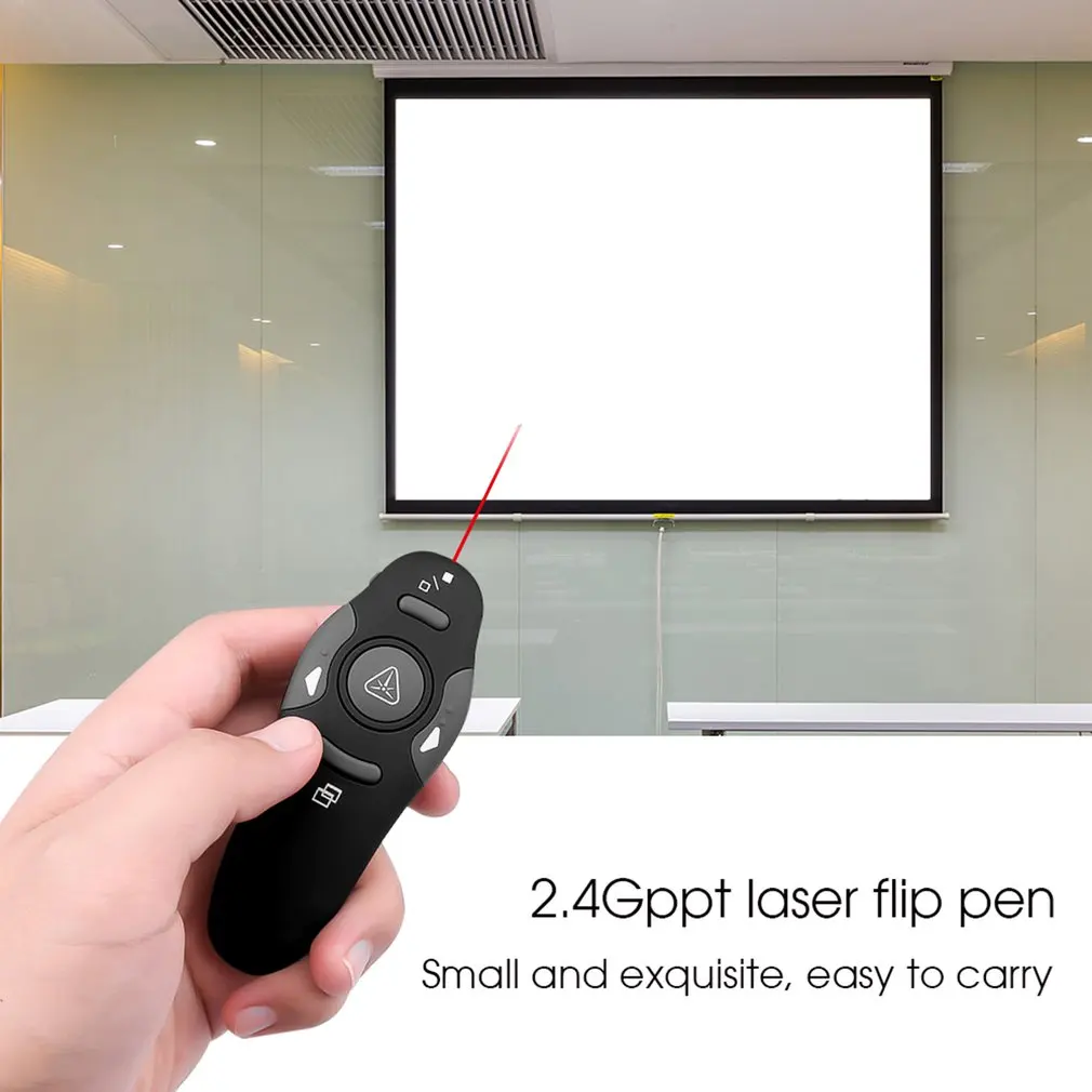 RF 2.4GHz USB Wireless Presenter Laser Pointer PPT Remote Control for Power point Presentation Portable Teaching Meeting Laser