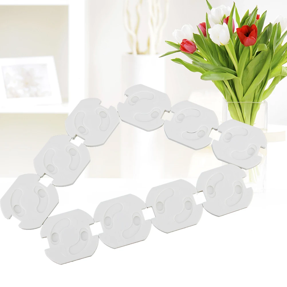 

10pcs Safety Socket Cover Secure Electric Shock Protection Plug Outlet Covers Baby Protectors Fit European St