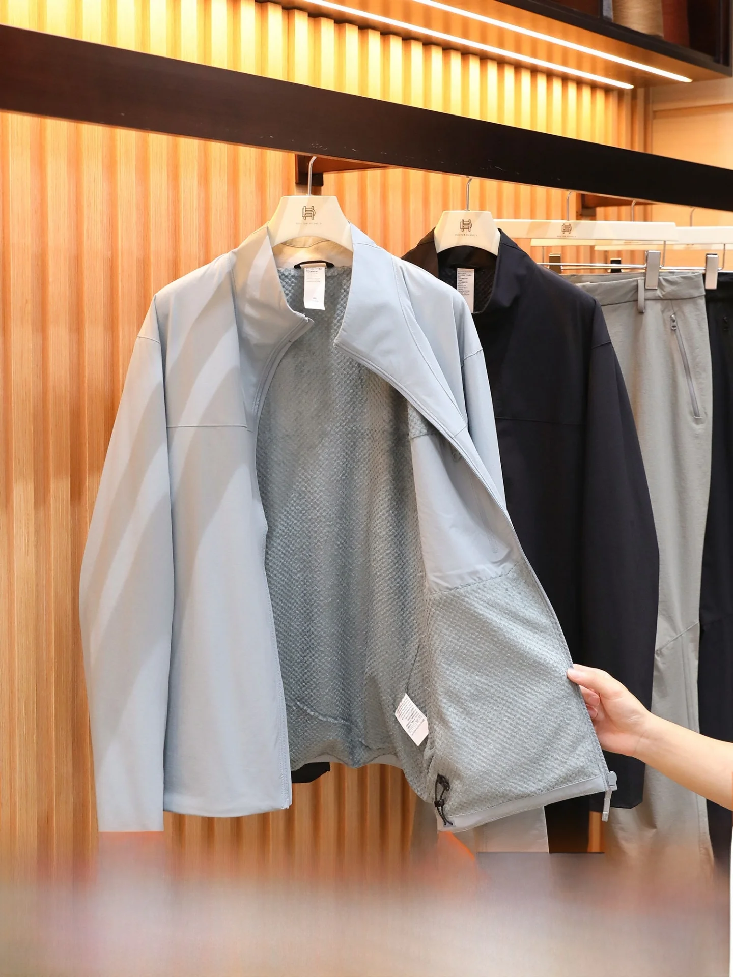 Travel Ready! Three-Proof Tech! Autumn Winter Men's Outdoor Functional Stand Collar Thin Fleece Travel Jacket Trendy