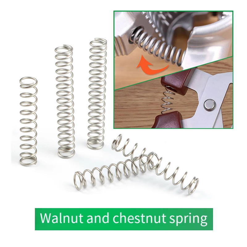 

304 Stainless Steel Spring Wire Diameter 0.7 0.8mm OD 6mm length 30 mm Compression Small spring Machinery Accessories