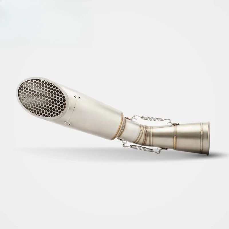 

2025 New Style For ZONTES 703RR Straight-Through Down-Exit Exhaust With Honeycomb Mesh Cover Zontes 703rr Escapes Horsepower