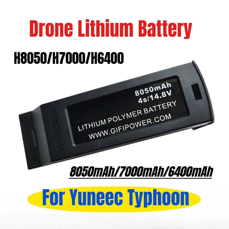 

14.8V 8050mAh for Yuneec Typhoon H8050/H7000/H6400 Drone Lithium Battery