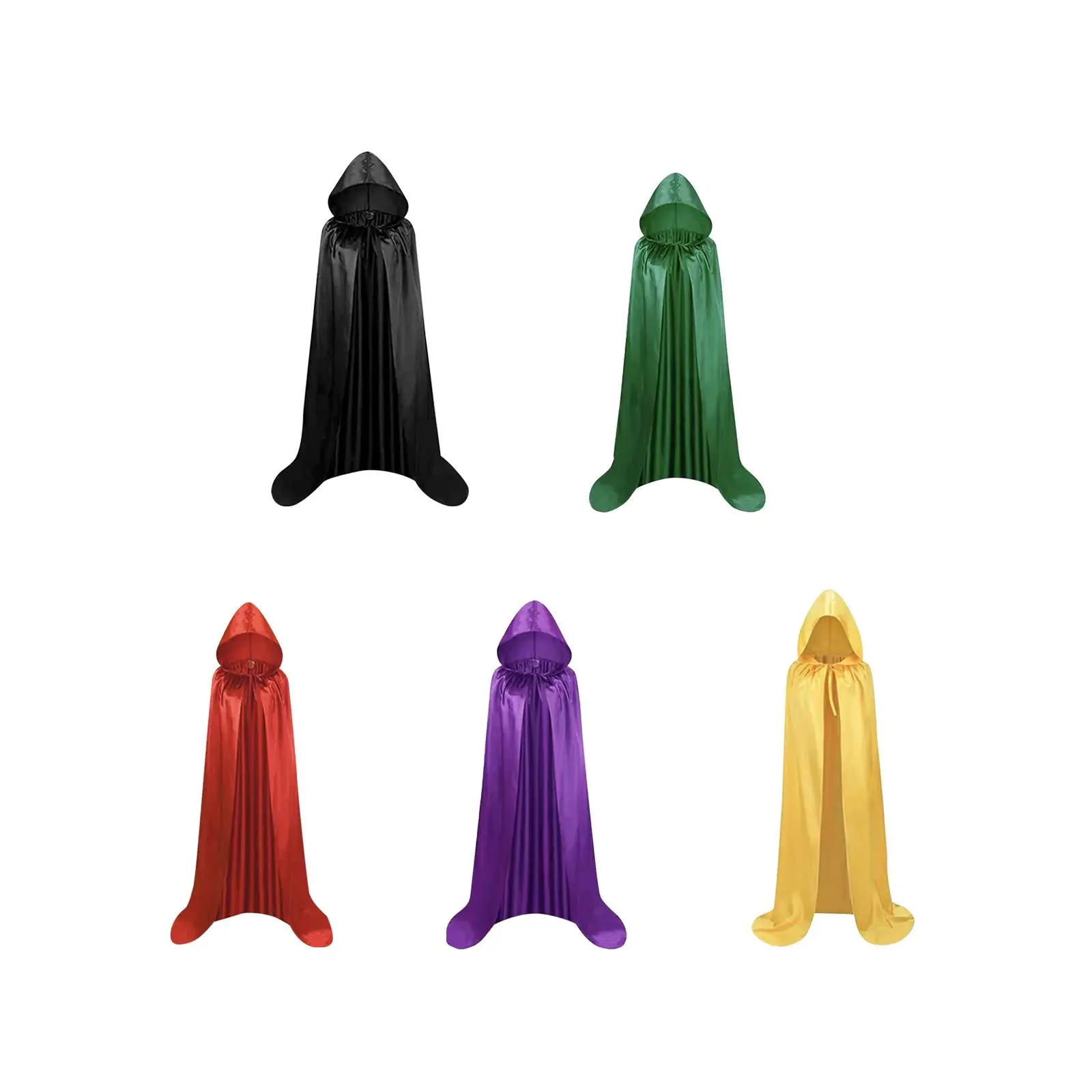 

Hooded Cloak Lightweight Easy to Use Hooded Cape Halloween Cloak for Photography Prop Fancy Dress Party Women Men Performances
