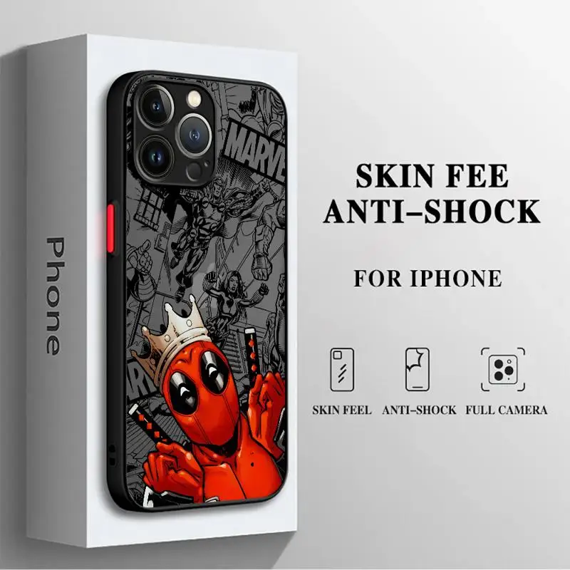 phone cases for Apple iPhone 11 16 case 8 14 12 Pro 15 7 8Plus 13 Mini XS X XR Luxury fundas Cover Marvel Deadpool Movie Mutant