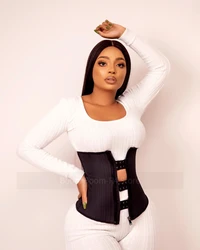 29 Steel Bone Invisible Fajas Colombians Girdles With  Buckle and Zipper Postpartum Corset Waist Trainer Body Shaper For Women