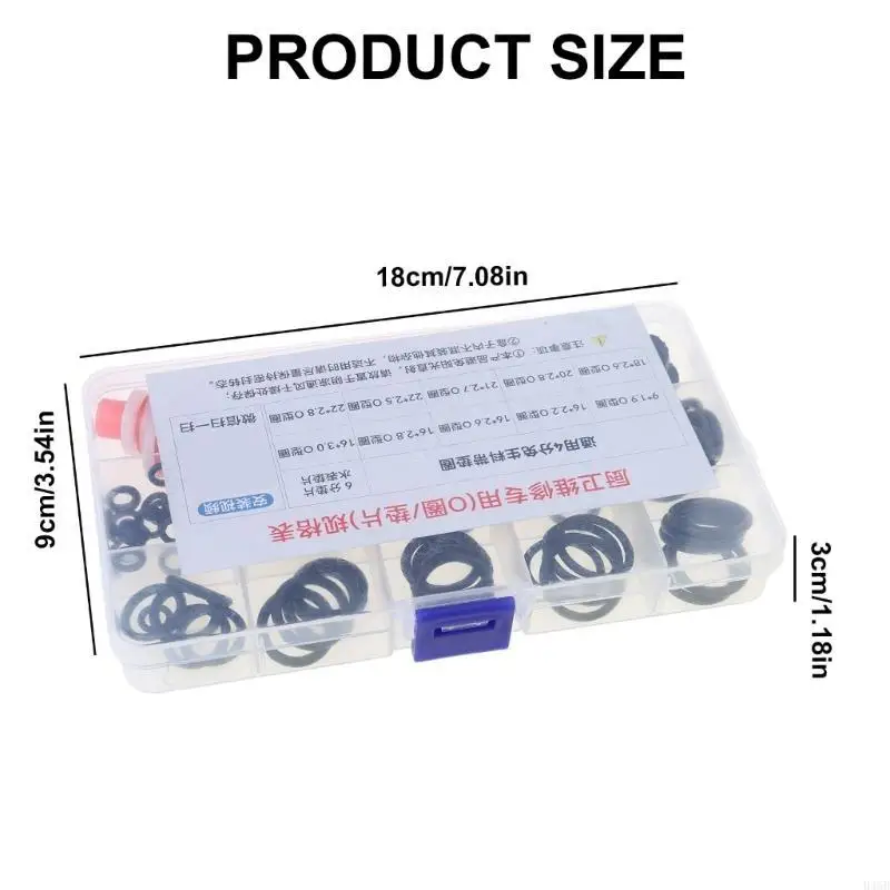 1 box Spacer Plumbing Faucet O-rings Rubber Washer Sealing Gasket Faucet Accessories Seal Ring Set for Kitchen Bathroom 6