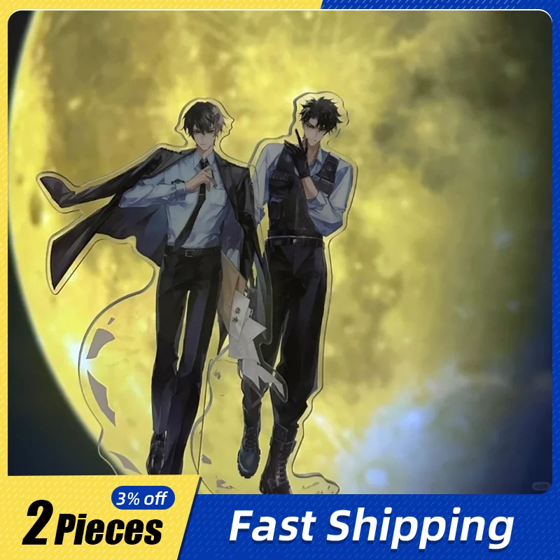 

10cm/3.93in Acrylic Anime Peripherals Standing Plates I Love You To The Moon and Back Cartoon Display Accessories Birthday Gifts