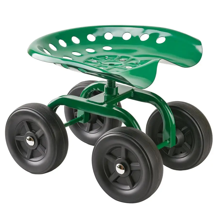 

cart on Wheels,Rolling Garden with 360 Degree Swivel seat for Women Men,Gardening stools for Seniors,Scooter for Patio, Yard, an