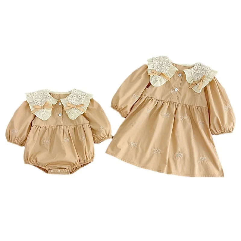 

Kids Dress 2023 New Autunmn Baby Girls Cute Flower Long Sleeve Dresses