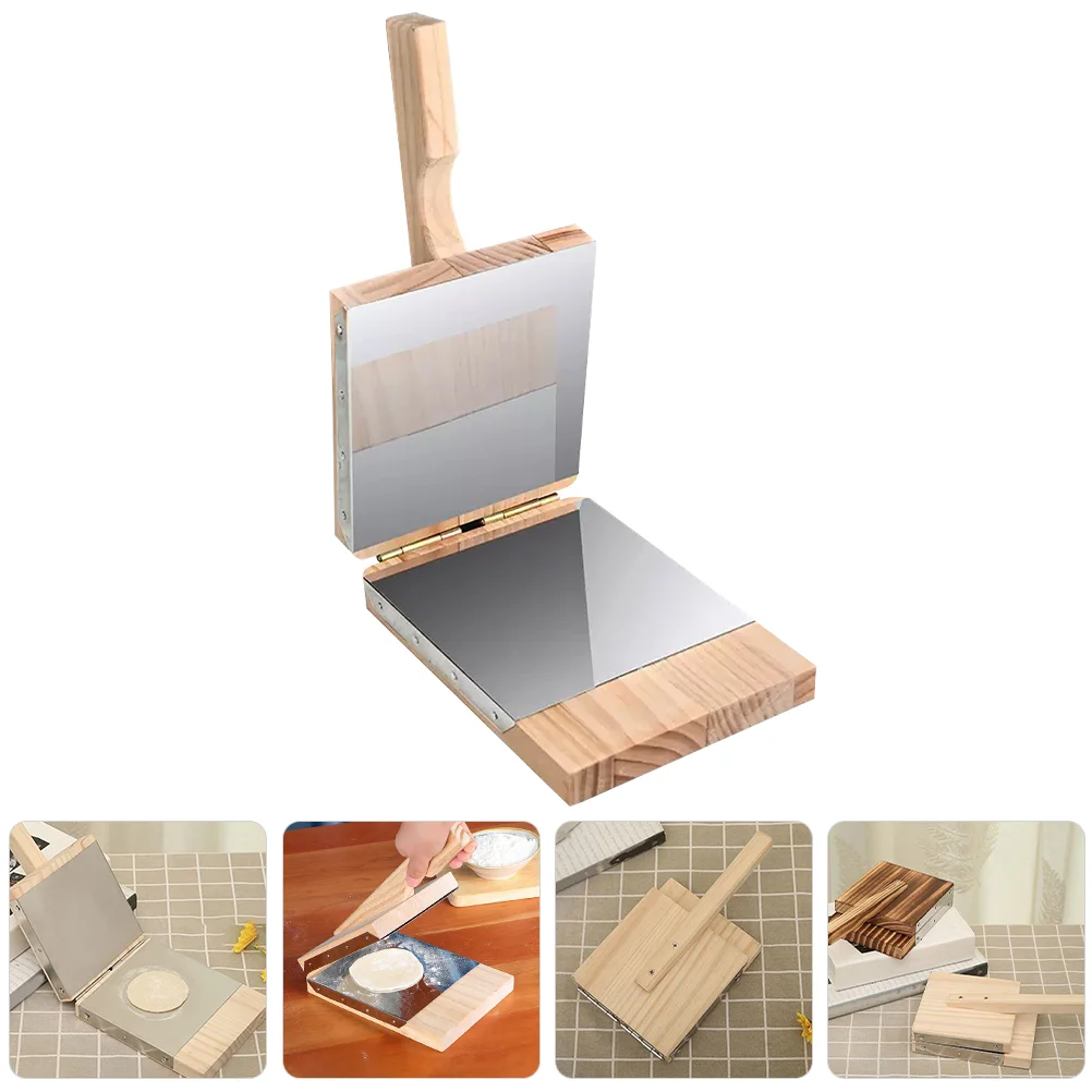 

Wooden Pressed Dumpling Skin Rolling Board Rice Cake Mold to Make Qingming Fruit Glutinous Dough Pressing Tool Presser Pastry