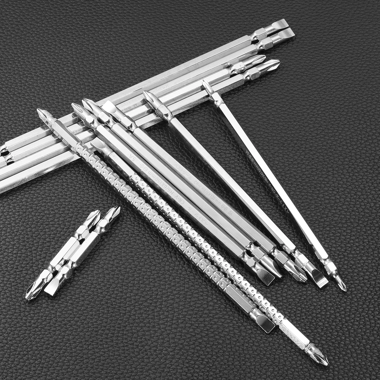 

1/2 шт. магнитная двусторонняя отвертка PH2/SL6 1/4 "шестигранный хвостовик CR-V стальная крестообразная плоская отвертка с крестообразным шлицем