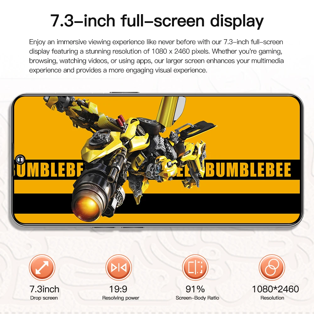 C20 Art 5G Mobile Phone 7.3 Screen SmartPhone Original 16GB+1TB Dual Sim Celulares Android Unlocked 8800mAh Gaming Cell Phone