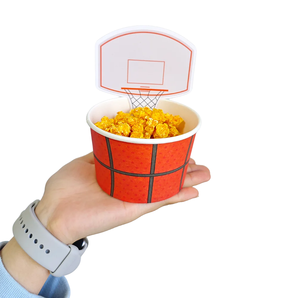 Basketball Theme Party Supplies Cake Stand Popcorn Box Snack Cup Food Tray Gifts Bag with Handle Kids Birthday Party Decor
