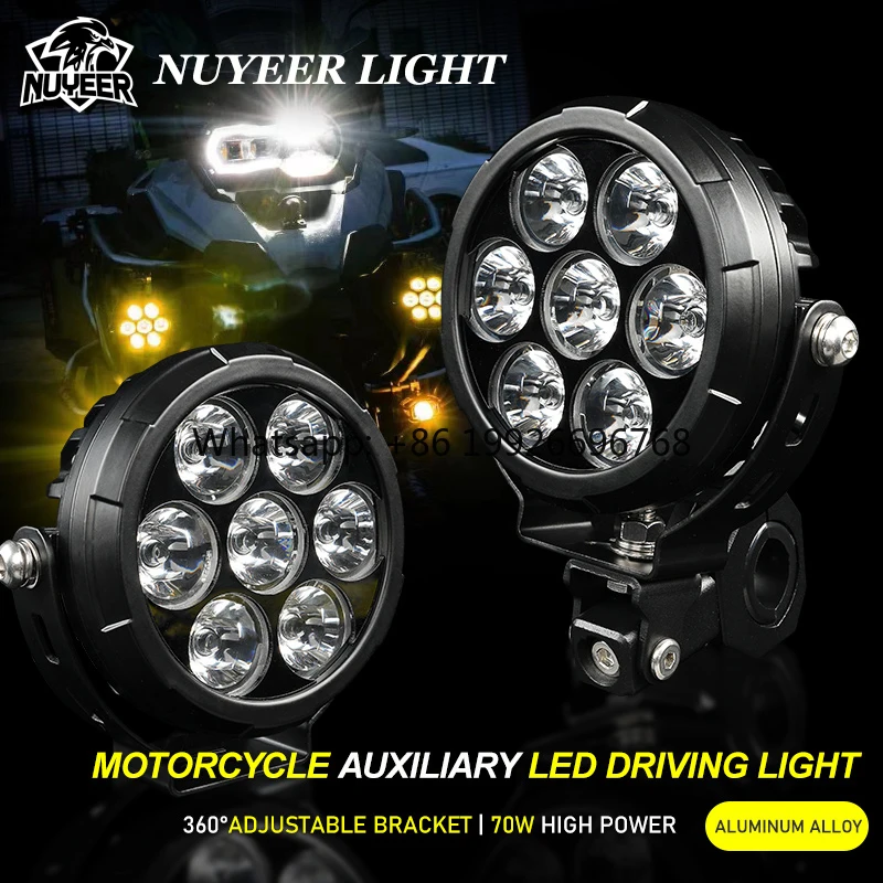 Truck Lighting Accessories Offroad LED Working Lamp 6inch 70w Round Shape 6000K Vehicle Bumper LED Driving Lights