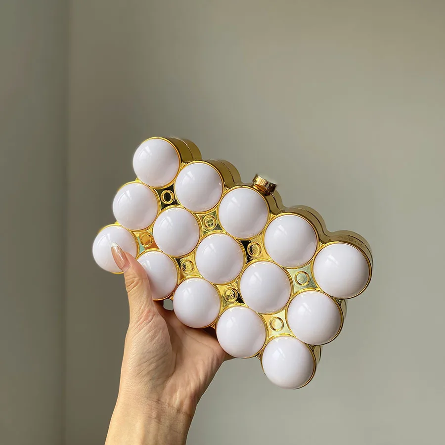 

Acrylic bag candy color glossy simple personalized banquet messenger bag