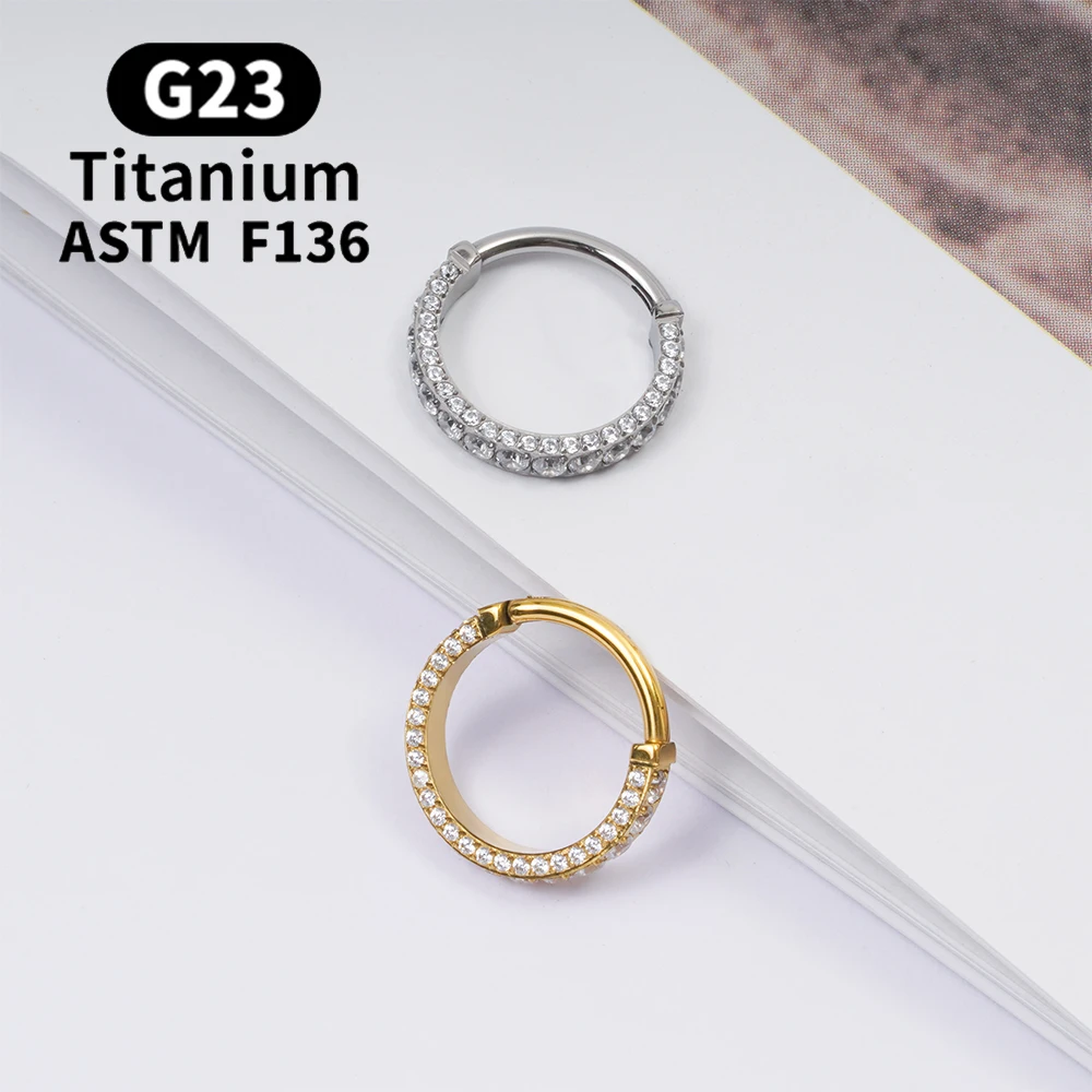 G23 Titanium Nose Piercing Zircon Earrings Hoop Earrings For Teens Accessories For Women