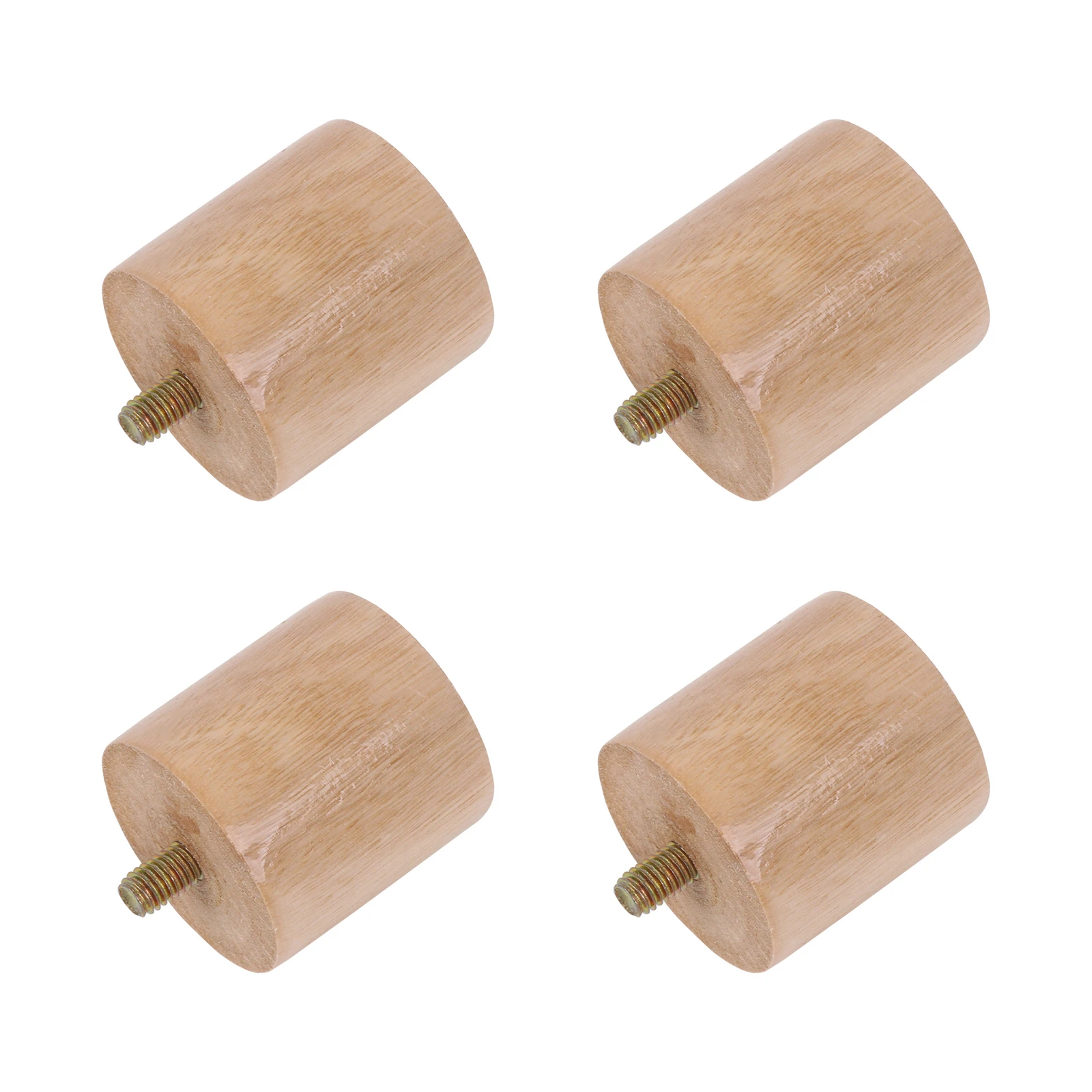 4 Pcs Natural Wood Sofa Part DIY Furniture Feet 5/16