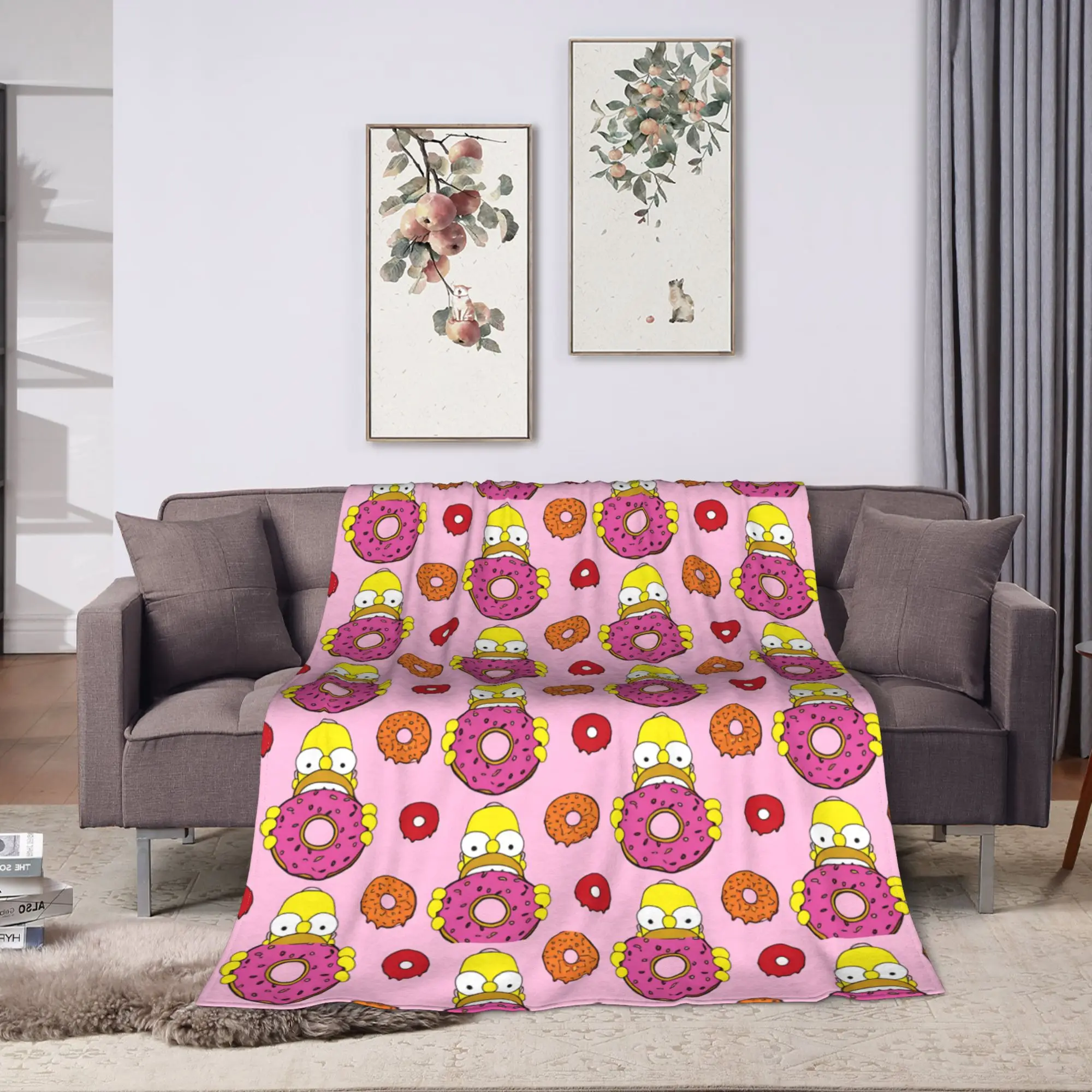 Blanket The S-Simpsons Decorative Flannel Throw Blanket For Living Room Warm Soft Customized Quality Bedspread Birthday Gift