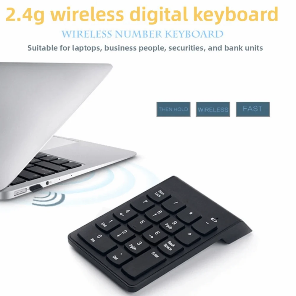 

2.4G Wireless Wireless Keyboard 18 Keys Calculator Mini Digital Keypad Slim Design Ergonomic Wireless Numeric Keypad