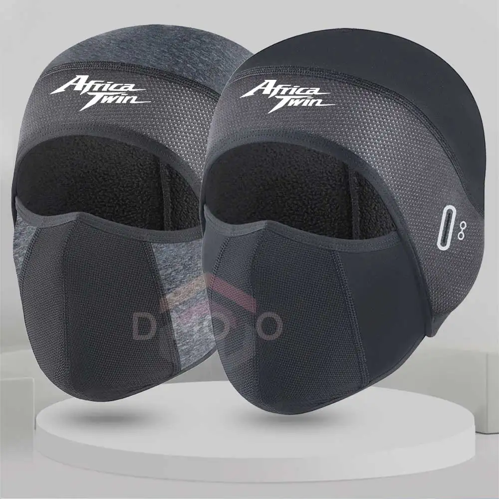 Forro de capacete de caveira com furos para óculos, boné térmico de ciclismo de inverno para homens e mulheres, gorro de ciclismo para HONDA Africa Twin