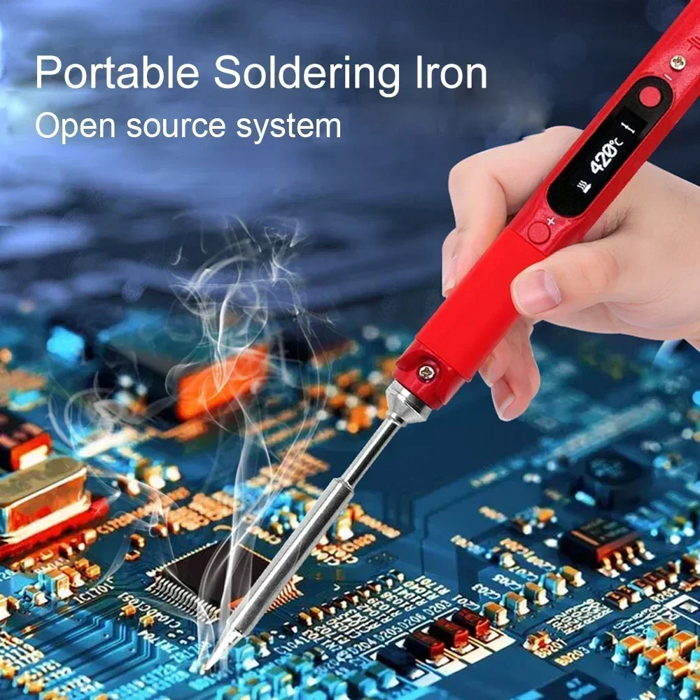 Pine64 Red Pinecil V1 Mini Soldering Iron TS-B2 Tip TYPE-C Jack For Welding Tools Constant Temperature Intelligent Maintenance