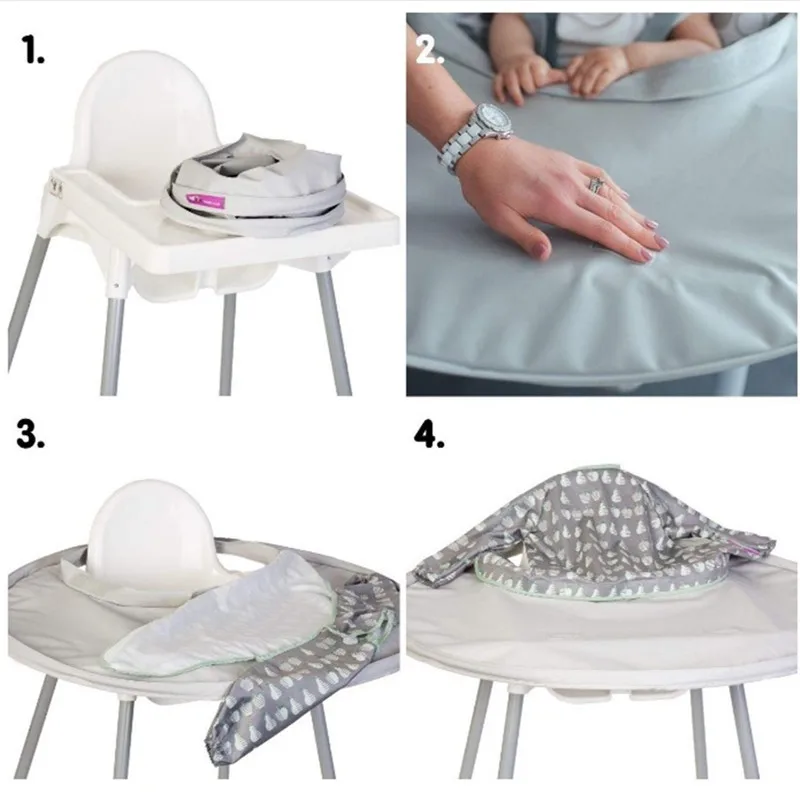 Baby Dining Chair Tray Leak-proof Rice Bib Children\'s Self-feeding Placemat Is Not Easy To Dirty Seat Cushion Cover Burp Cloth