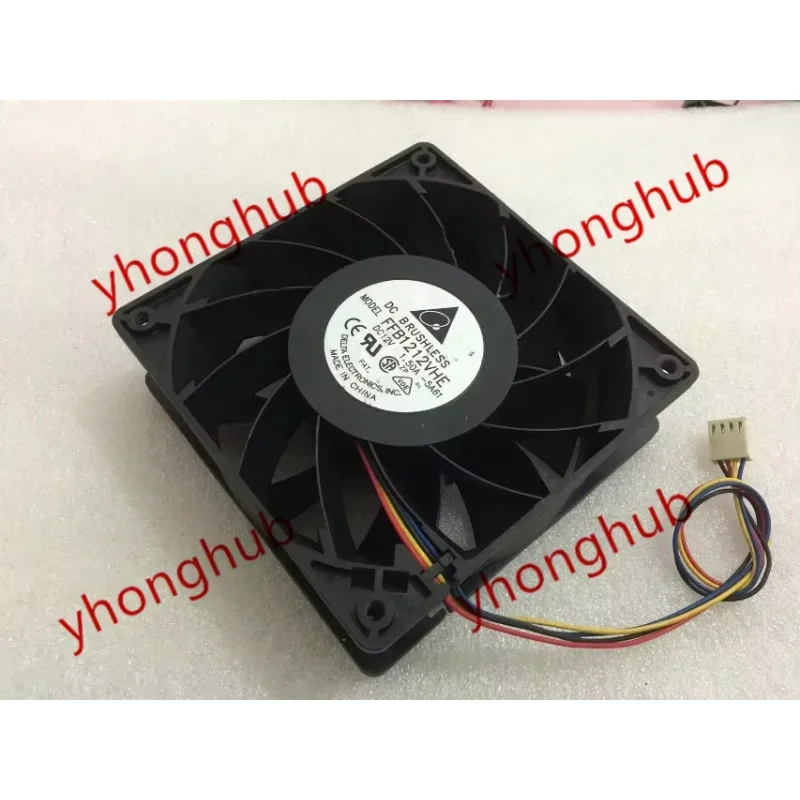 Delta Electronics FFB1212VHE 5A61 DC 12V 1.50A 120x120x38mm Server Cooling Fan