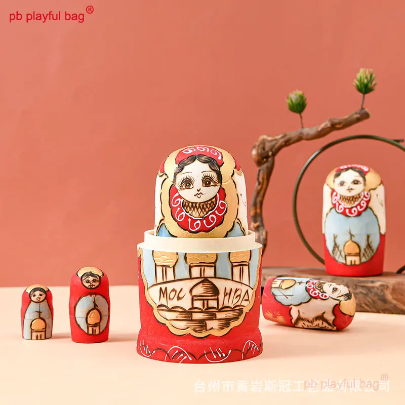 PB Playful Bag Russian Dolls ten layer Church Castle pattern children's Creative Cute doll toys model gift decoration HG206