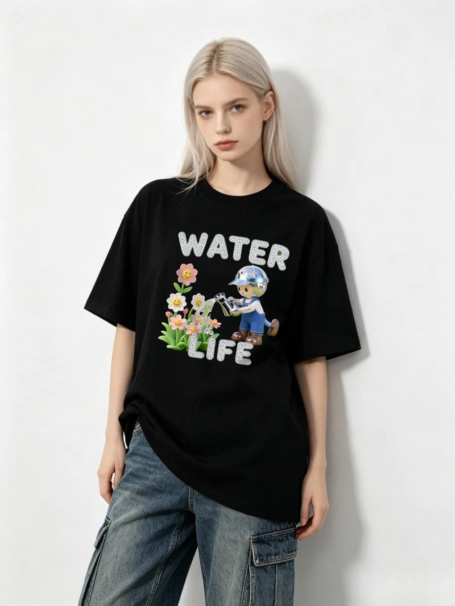 Camisetas de algodón Pima de fibra larga para mujer, para parque de trampolines, sesiones de salto, técnica de volteo, Dodgeball, foso de espuma, calcetín de seguridad obligatorio, Wild