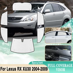 Full Coverage Sunshades For Lexus RX350 Toyota Harrier XU30 RX 2004~2009 Windshield Windows Sun Protection Visor Car Accessories