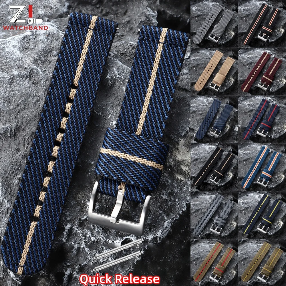 Bracelet en Nylon à dégagement rapide 20/22mm, pour montre Tudor, en tissu tissé Omega, pour Seiko, Bracelet de Sport militaire pour hommes