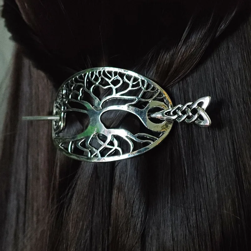 Classical Viking Tree of Life Hair Clip Celtic Knot Complex Branch Design Valentine's Day Birthday Gift Women's Hair Accessories image 4