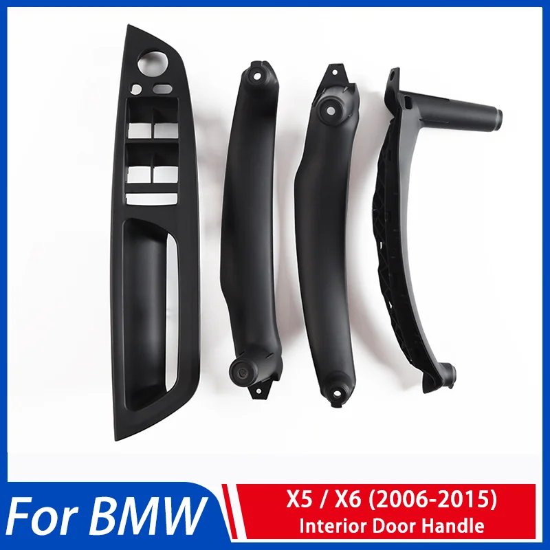 

Car Interior Door Handle Fit For BMW X5 X5 E70 E71 E72 Carbon Fiber LHD RHD Inner Panel Pull Trim Cover 7 Colors Options