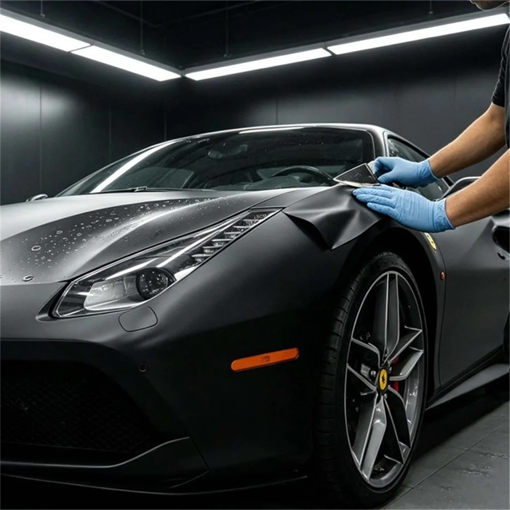 Matte PPF TPU Satin Black Scratch Resistant Paint Protection Film Car Body Self-healing Auto Sticker Anti-yellowing