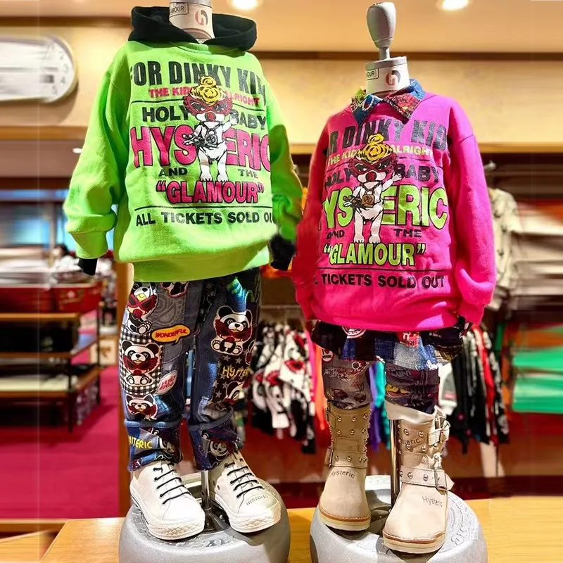

Sweater Clothes Boys' 2023 Autumn and Winter Trendy Brand Girls' Cotton Children's Pullover and Fleece Sweatshirt