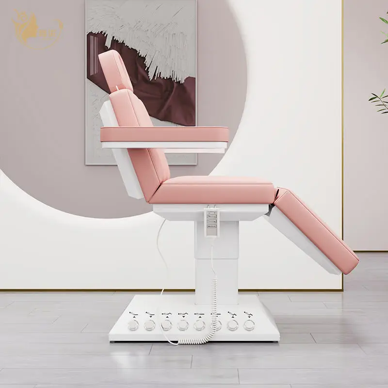 Electric Adjustable Massage Bed For Eyelash Extension Salon PU Leather Commercial Beauty Treatment Table