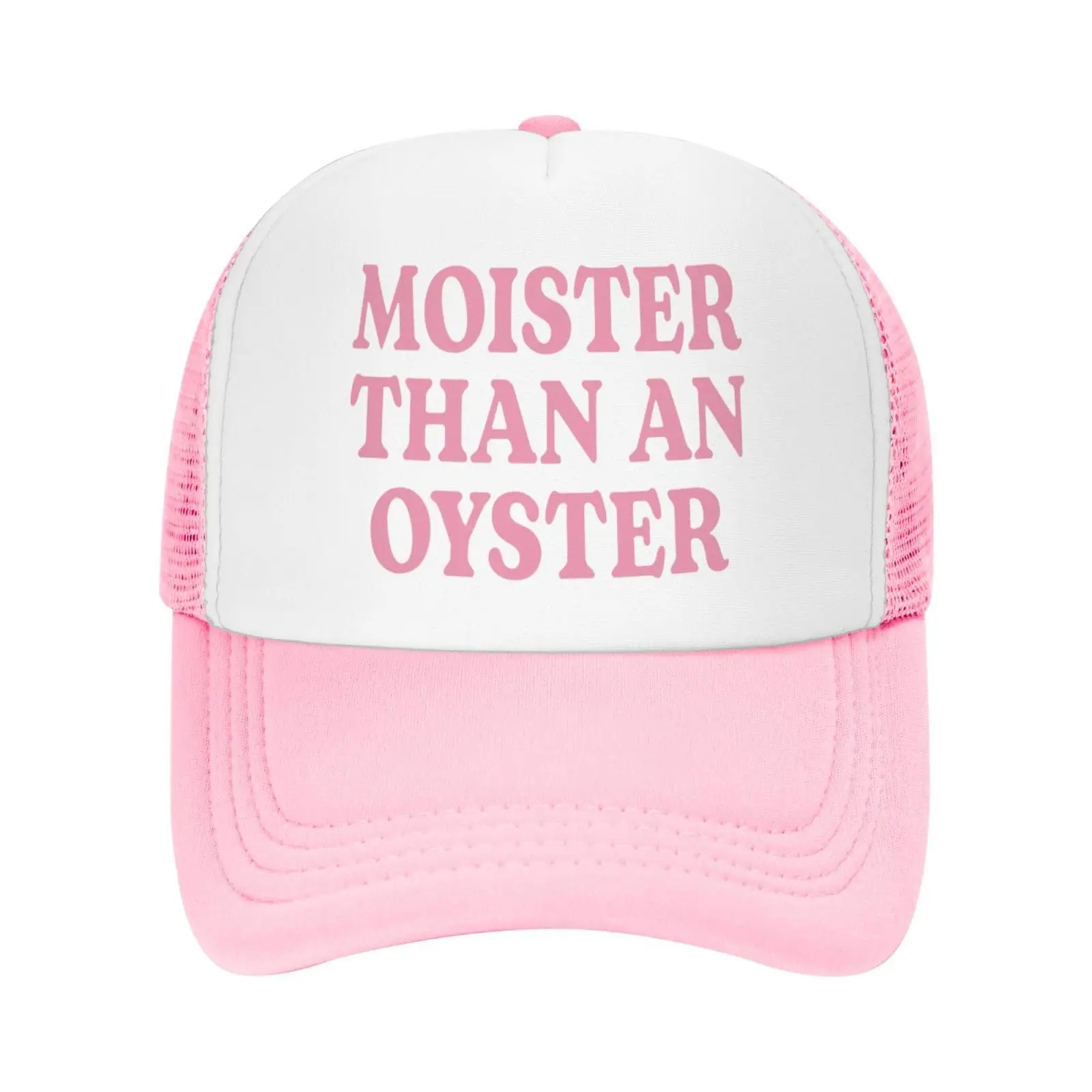 

Забавные шляпы дальнобойщика для женщин Moister Than An Oyster, модные розовые летние кепки для мужчин и женщин, регулируемые