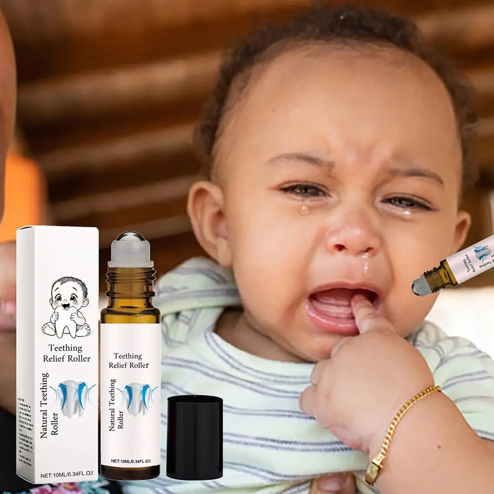 Rodillo de aceite para la dentición del bebé, 1/2/3 Uds., 10ML, de gama alta, alivio de la dentición Natural para bebés, encías, dientes, rodillo de dentición de bioplasga